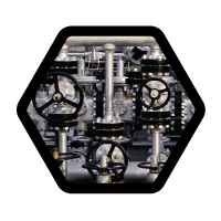 Mechanical Machine Hexagon Icon